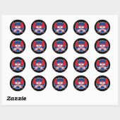 Kroatië Winged Ronde Sticker (Vel)
