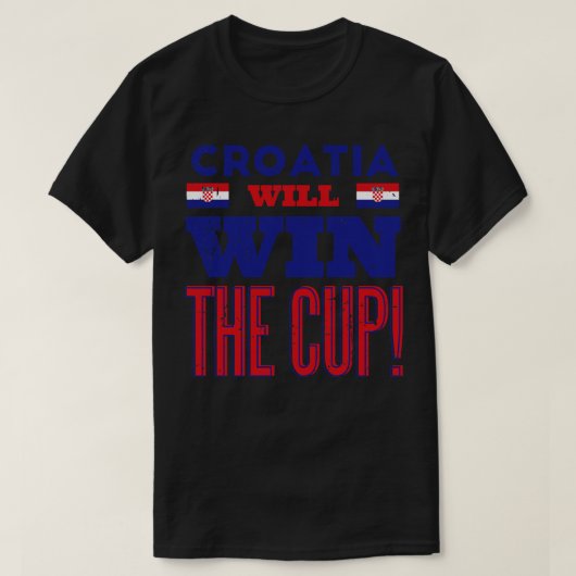 Kroatië wint de beker t-shirt (Design voorkant)