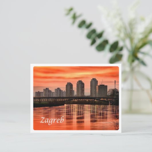 Kroatië - Zagreb - Briefkaart (Staand voorkant)