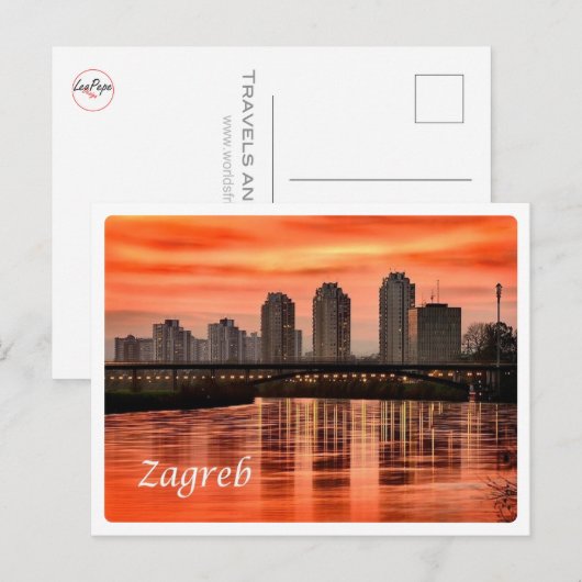 Kroatië - Zagreb - Briefkaart (Voorkant / Achterkant)