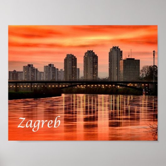 Kroatië - Zagreb - Poster (Voorkant)