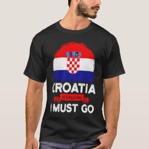 Kroatië zegt dat ik de Kroatische vlag Herita moet T-shirt