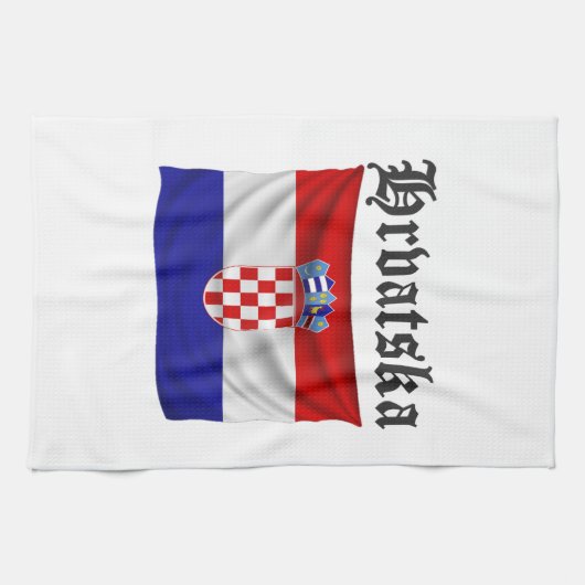 Kroatien Fan Design  Theedoek (Horizontaal)