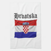 Kroatien Fan Design  Theedoek (Verticaal)