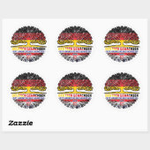 Kroatien Kroatisch Deutsch Deutschland Baum Wurzel Ronde Sticker (Vel)