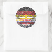 Kroatien Kroatisch Deutsch Deutschland Baum Wurzel Ronde Sticker (Tas)