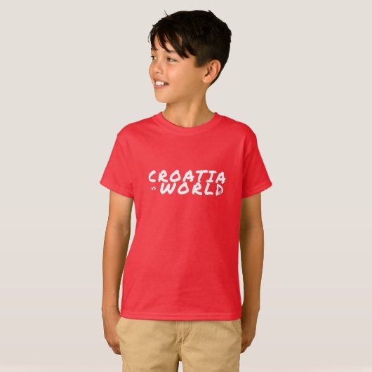 KROATIËvsWORLD Basic Red T-shirt (Voorkant volledig)