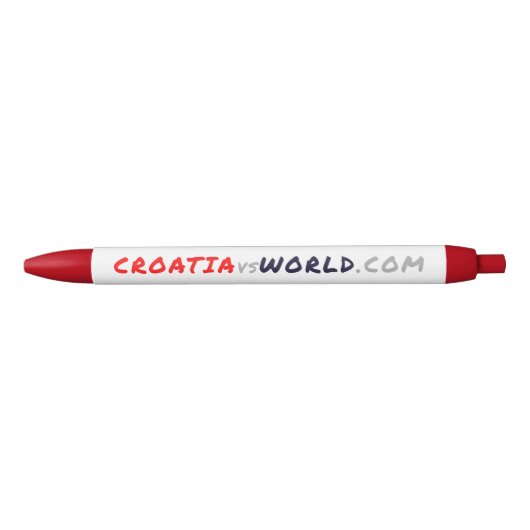 KROATIËvsWORLD Blauwe Inkt Pen (Voorkant)