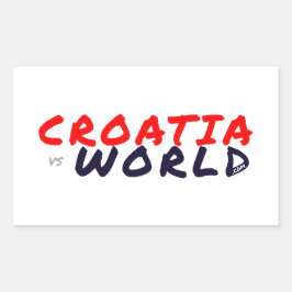 KROATIËvsWORLD Rechthoekige Sticker