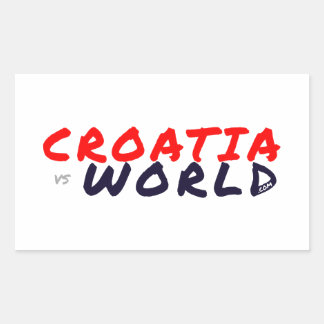 KROATIËvsWORLD Rechthoekige Sticker