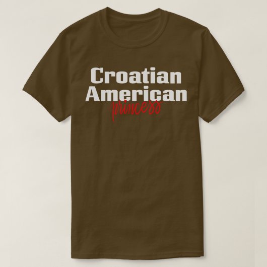 Kroatisch Amerikaans 1 T-shirt (Design voorkant)