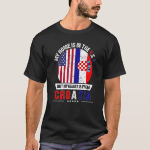Kroatisch - Amerikaans patriothart komt uit Kroati T-shirt