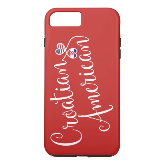 Kroatisch-Amerikaans Ton Hearts Cell Phone Case (Achterkant)