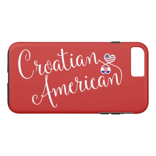 Kroatisch-Amerikaans Ton Hearts Cell Phone Case (Achterkant (Horizontaal))