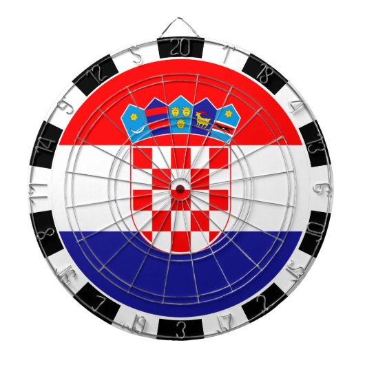 Kroatisch dartboard en Kroatische vlag/spelraad Dartbord (Voorkant)