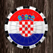 Kroatisch dartboard en Kroatische vlag/spelraad Dartbord