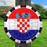 Kroatisch dartboard en Kroatische vlag/spelraad Dartbord<br><div class="desc">Dartboard: Kroatië en Kroatische vlagdonker,  familiewedstrijden - hou van mijn land,  zomerspelen,  feestdag,  vaders dag,  verjaardagsfeest,  universiteitsstudenten/sportfans</div>
