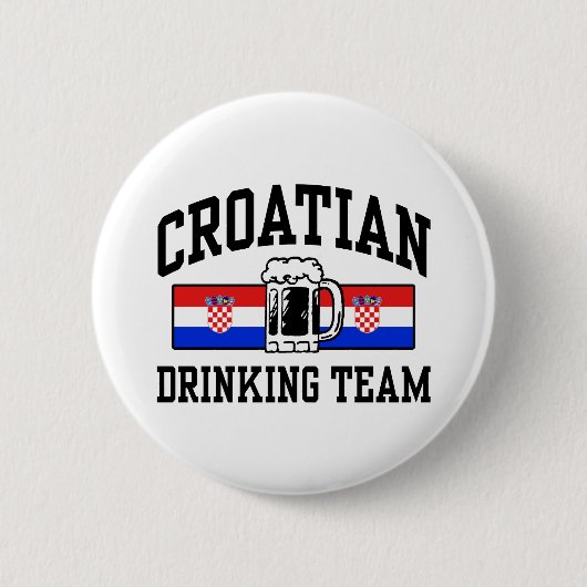 Kroatisch Drink team Ronde Button 5,7 Cm (Voorkant)