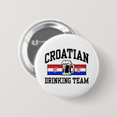 Kroatisch Drink team Ronde Button 5,7 Cm (Voorkant /achterkant)