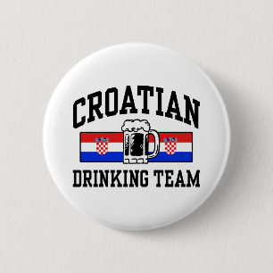 Kroatisch Drink team Ronde Button 5,7 Cm