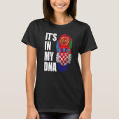 Kroatisch en Eritrees Mix DNA-vlaggenerfgoed T-shirt (Voorkant)