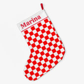 Kroatisch geruit patroon naam grote kerstsok (Achterkant (Hangend))