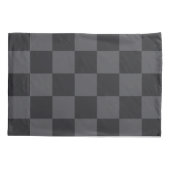 Kroatisch grijs Geometrisch gecontroleerd patroon Kussensloop (Achterkant)