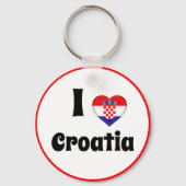 Kroatisch hart en ik houden van Kroatië, reizen/sp Sleutelhanger (Voorkant)
