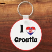 Kroatisch hart en ik houden van Kroatië, reizen/sp Sleutelhanger (Voorkant)