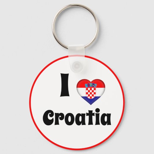 Kroatisch hart en ik houden van Kroatië, reizen/sp Sleutelhanger (Achterkant)
