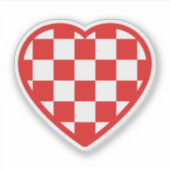 Kroatisch Hart Sticker (Voorkant)