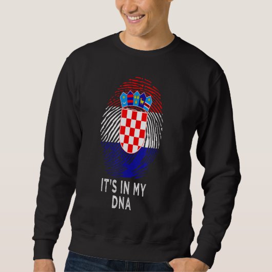 Kroatisch Het zit in mijn DNA vingerafdruk Kroatië Trui (Voorkant)