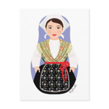 Kroatisch, Istrian Matryoshka Briefkaart