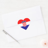 Kroatisch/Kroatisch/Kroatische hartvlag Hart Sticker (Envelop)