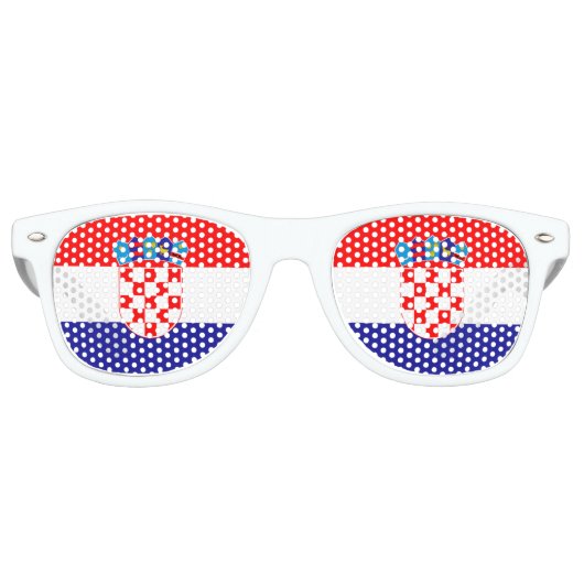 Kroatisch Kroatisch nationaal vlaggenpatriottisch  Retro Zonnebril