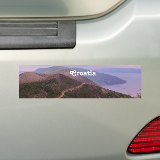 Kroatisch landschap bumpersticker (Op auto)