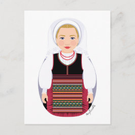 Kroatisch Lika Blonde matryoshka Briefkaart