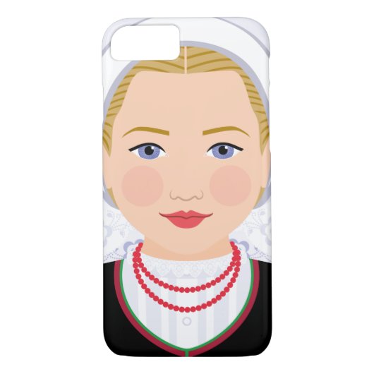 Kroatisch Lika blonde matryoshka Hoesje (Achterkant)