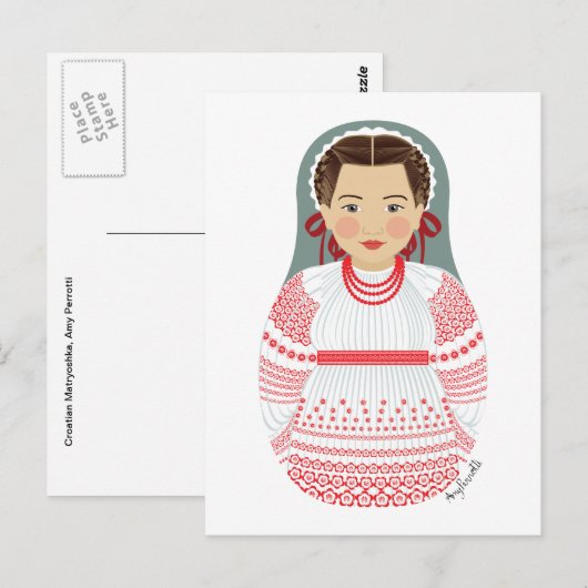 Kroatisch Matryoshka Briefkaart (Voorkant / Achterkant)