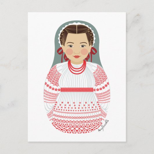 Kroatisch Matryoshka Briefkaart (Voorkant)