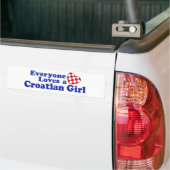 Kroatisch meisje bumpersticker (Op Truck)