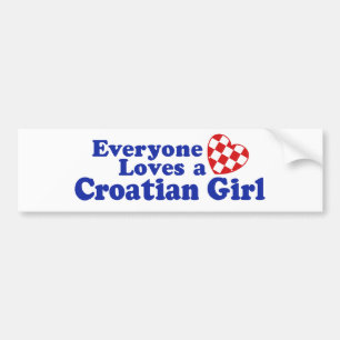 Kroatisch meisje bumpersticker