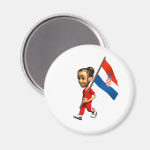 Kroatisch meisje magneet (Voorkant / Achterkant)
