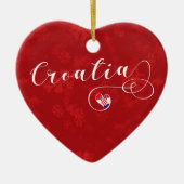 Kroatisch Ornament voor hart en kerstbomen, Kroati (Voorkant)