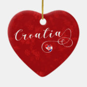 Kroatisch Ornament voor hart en kerstbomen, Kroati (Achterkant)