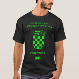 Kroatisch paspoort, Kroatië, Hrvatska, Kroatische  T-shirt