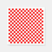 Kroatisch rood controleurs modern geometrisch patr servet (Voorkant)