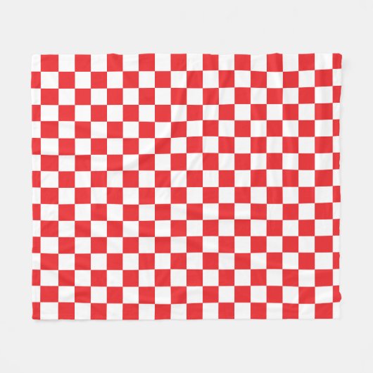 Kroatisch rood wit controlebord patroon fleece deken (Voorkant (Horizontaal))