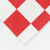 Kroatisch rood wit controlebord patroon fleece deken (Hoek)