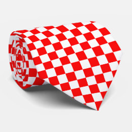 Kroatisch rood wit controlebord patroon stropdas